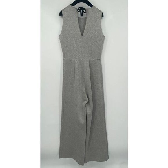 J.CREW Madison Silver Lurex Sweater Jumpsuit MEDIUM - Picture 4 of 15